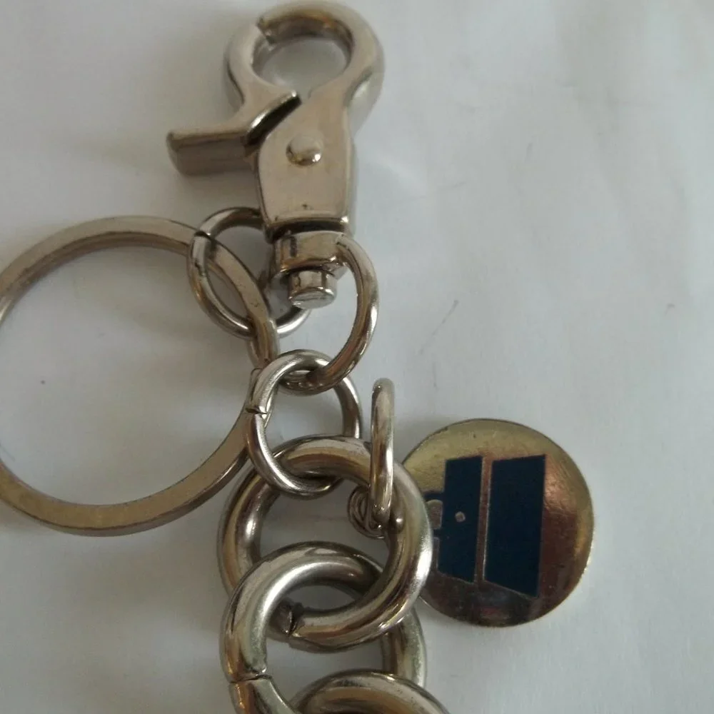 Kathy Van Zeelan Puffed Heart Key Ring Chain Charms Claw Clasp